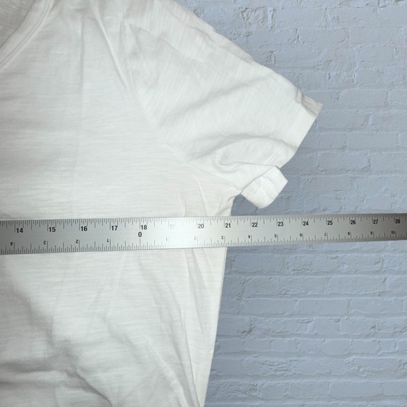 NWT LANE BRYANT V-Neck Ruched-Side Tee - 10/12 White - Picture 9 of 13